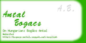 antal bogacs business card